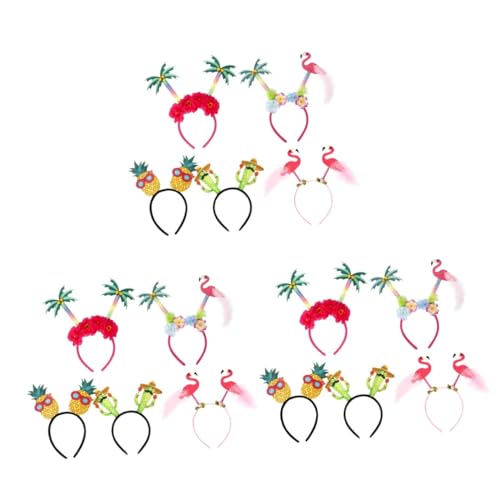 BELLIFFY 15 Stück Flamingo Stirnbänder, Flamingo Partyzubehör, Hawaii Mottoparty Requisiten, Hawaii Stirnband, Kostüm Stirnband, Hawaii Partyzubehör, Hawaii Party Accessoires, Hawaii von BELLIFFY