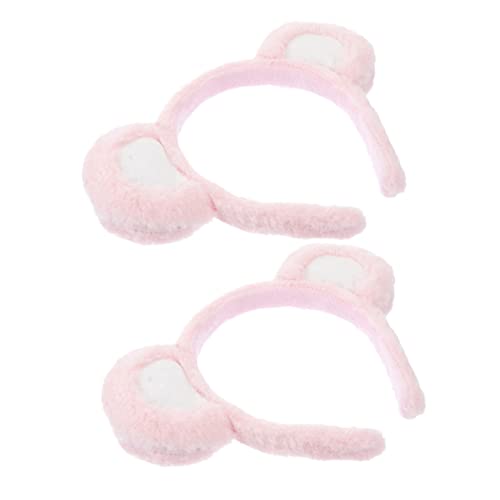 BELLIFFY 2 Stück Niedliches Bärenohren Haarreif Flauschiges Leichtes Kostüm Haarband für Party Dress Up und Alltag Weicher Bequemer Kopfschmuck zum Fixieren von Haar bei Make up und von BELLIFFY