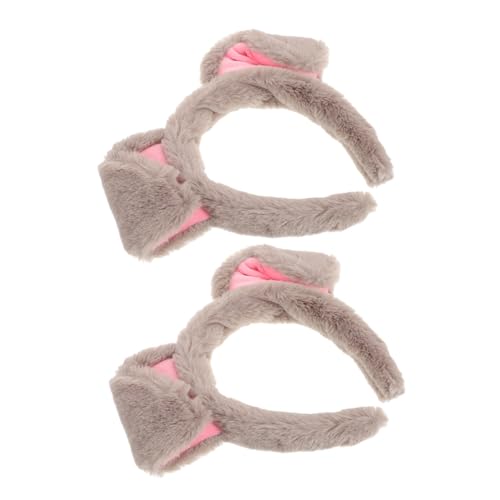BELLIFFY 2 Stück Plüsch Hundeohren Haarband Weiches Kopfband für Mädchen Kuscheliges Cosplay Accessoire für Halloween Karneval Geburtstag und Alltag von BELLIFFY