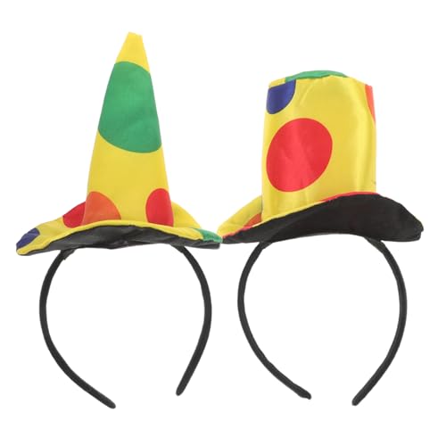 BELLIFFY 2 Stück Teiliges Clown Stirnband Lustiges Halloween Kopfschmuck Auffällige Clown Kopfhaube Komfortables Material für Karneval Fasching und Kostümpartys von BELLIFFY