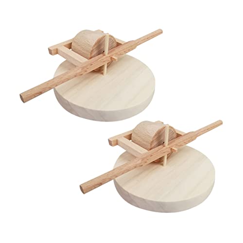 BELLIFFY Winziges Hölzernes Mühlsteinmodell Miniatur-landwirtschaftswerkzeuge 2er-Pack Miniatur-mühlstein für 11 5 cm Mühle BELLIFFY Winziges Hölzernes Mühlsteinmodell Miniatur-landwirtschaftswerkzeuge 2er-Pack Miniatur-mühlstein für 11 5 cm Mühle von BELLIFFY