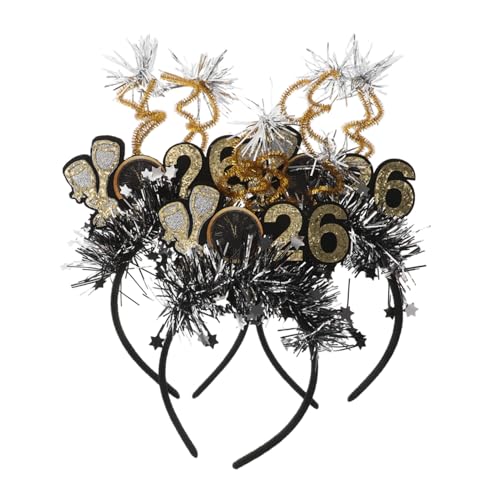 BELLIFFY 3 Stück Kopfbedeckung Für Die Neujahrsparty Haargummis Für Die Silvesterparty Stirnbänder Für Neujahr Neue Stirnbänder Neujahr Kopfschmuck Neujahr Stirnband Schwarz Maozhai -stoff BELLIFFY 3 Stück Kopfbedeckung Für Die Neujahrsparty Haargummis Für Die Silvesterparty Stirnbänder Für Neujahr Neue Stirnbänder Neujahr Kopfschmuck Neujahr Stirnband Schwarz Maozhai -stoff von BELLIFFY