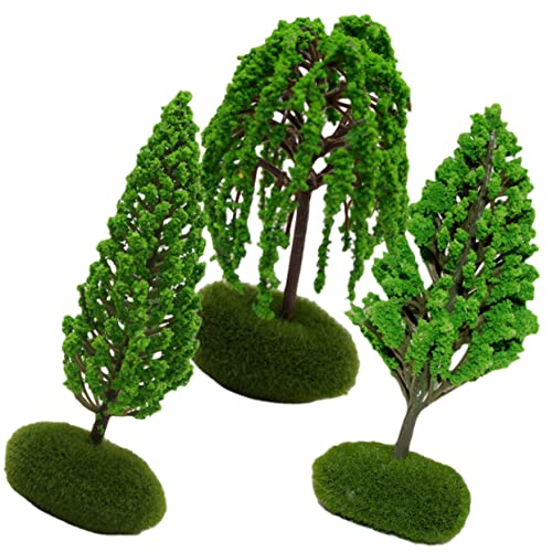 BELLIFFY 3 Stück Miniaturbaum Modell Landschaftsbäume für Sandtisch Dekoration Realistische Bäume für Diorama und Architekturprojekte für Miniaturgärten und Basteln von BELLIFFY