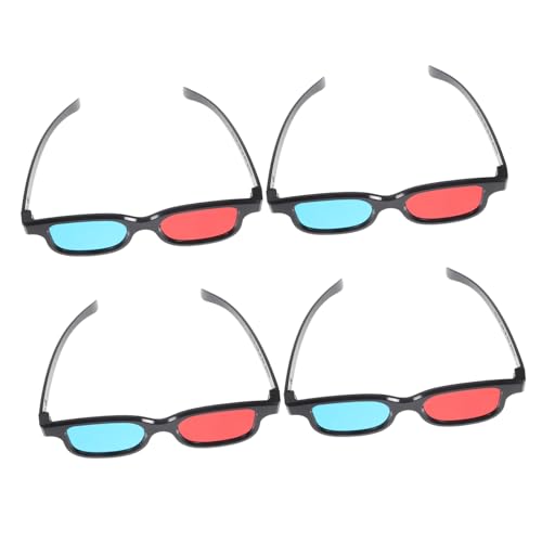BELLIFFY 4 Stück 3 3D Filmbrillen Für Filmprojektor 3D Betrachtungsbrillen 3D Filmbrillen Für Party Rot Und Brillen 3D Filmbrillen Für Erwachsene 3D Filmbrillen Für Filme von BELLIFFY