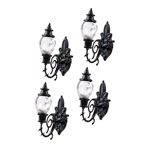 BELLIFFY 4 Stück Puppenhaus Wandleuchte Miniaturmöbel Lampenschirm Kugel-Pendelleuchte Terrain Wandleuchte Set Miniatures Sandtisch Baumaterialien Miniaturfiguren zum Basteln Abs Black BELLIFFY 4 Stück Puppenhaus Wandleuchte Miniaturmöbel Lampenschirm Kugel-Pendelleuchte Terrain Wandleuchte Set Miniatures Sandtisch Baumaterialien Miniaturfiguren zum Basteln Abs Black von BELLIFFY
