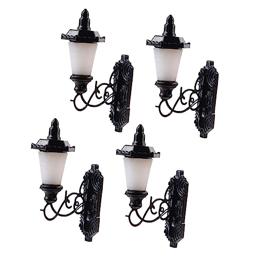 BELLIFFY 4 Stück Teiliges Miniatur Wandleuchten Warmes Gelblicht Langlebige Micro Landscaping Lamp für Mini häuser Sandtisch Landschaftsdekor Realistische Modellbau Beleuchtung von BELLIFFY
