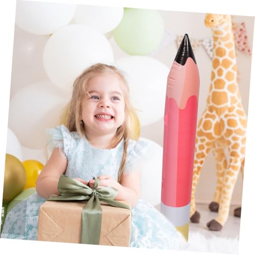 BELLIFFY 4 Stück Teiliges PVC Aufblasbares Bleistift Große Party Deko für Schulanfang Langlebig Kindgerechte Gestaltung Farbenfrohe Klassenzimmerdekoration Sichere PVC Materialqualität von BELLIFFY