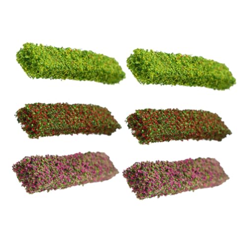 BELLIFFY 6 Stück Teiliges Miniatursträucher Realistische Modellbau Landschaftsbepflanzung Statische Figuren für Eisenbahn Diorama Garten Architekturmodelle von BELLIFFY