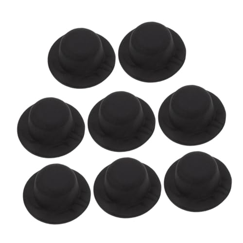 BELLIFFY 8 Stück Teiliges Mini Zierkappen Schwarz Mini Top Hats aus Robustem Material für DIY Partydeko Schneemann Zubehör Familienaktivitäten und Festtagsgestaltung von BELLIFFY