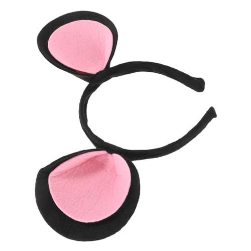 BELLIFFY Flauschiges Mausohren Stirnband aus Weichem Filz Leichtes Elastisches Performance Haarreif für Karneval Party Kostüm Verstellbar und Komfortabel für Erwachsene von BELLIFFY