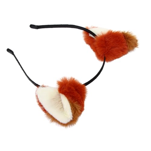 BELLIFFY Furry Fox Ears Haarreif für Damen Plüschige Cosplay Kopfbedeckung Rot Braun für Halloween und Weihnachtsfeiern Abnehmbar für Einfache und Bezaubernden Fuchs Look BELLIFFY Furry Fox Ears Haarreif für Damen Plüschige Cosplay Kopfbedeckung Rot Braun für Halloween und Weihnachtsfeiern Abnehmbar für Einfache und Bezaubernden Fuchs Look von BELLIFFY