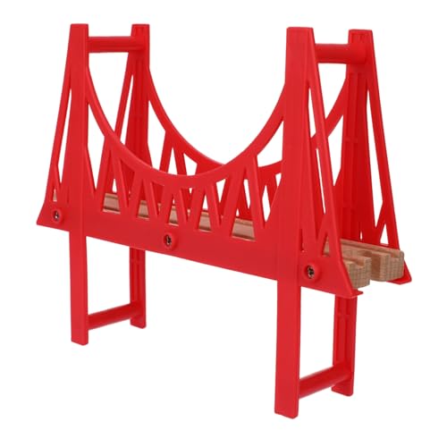 BELLIFFY Holz eisenbahnbrücke Doppelstöckig Robuste Holzschienen Hängebrücke Kompatibel Für Kreatives Bauen Für Jungen Mädchen Zuhause Und Schule von BELLIFFY