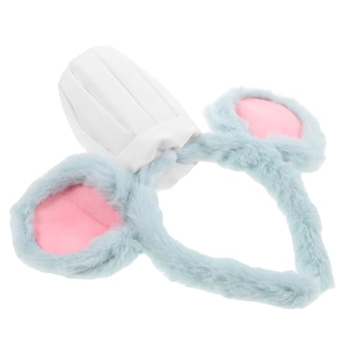 BELLIFFY Kuscheliges Mausohren-haarband mit Kochmütze Graues Stirnband für Erwachsene Weiches Langlebiges Kostümzubehör für Halloween Karneval Cosplay und Party-maskerade von BELLIFFY