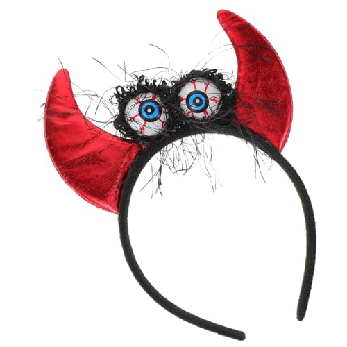 BELLIFFY Leuchtendes Teufelshorn Haarreif Stirnband Halloween Kostüm Kopfschmuck für Party Cosplay Karneval Fasching Zubehör von BELLIFFY