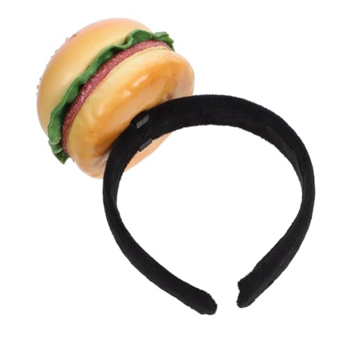 BELLIFFY Lustiges Hamburger Stirnband Cosplay Headwear Party Haarreif Performance Prop Leichtes Originelles Kostüm-accessoire für Damen und Herren von BELLIFFY
