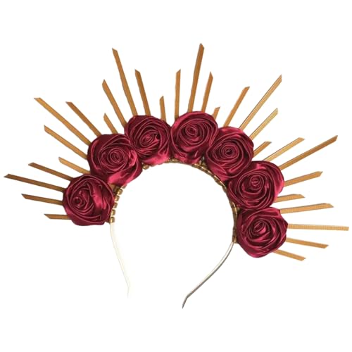 BELOWSYALER Blumen-Haarband, künstlerische Kopfbedeckung für Party, Cosplay, Zubehör für Musikfestivals, Nachtclubs BELOWSYALER Blumen-Haarband, künstlerische Kopfbedeckung für Party, Cosplay, Zubehör für Musikfestivals, Nachtclubs von BELOWSYALER