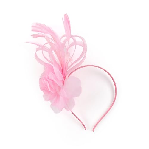 BELOWSYALER Gefiederter Fascinator-Hut mit Stirnband und verstellbarem Clip, Haar-Accessoire, Haarband für Abschlussball, Event, Cosplay-Outfits BELOWSYALER Gefiederter Fascinator-Hut mit Stirnband und verstellbarem Clip, Haar-Accessoire, Haarband für Abschlussball, Event, Cosplay-Outfits von BELOWSYALER
