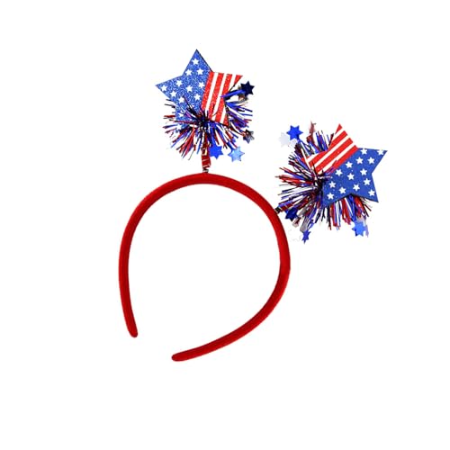 BELOWSYALER Independence Days Haarreif mit doppeltem Herz-Design, patriotisches Kostümzubehör für Familienfeiern und Grillabende BELOWSYALER Independence Days Haarreif mit doppeltem Herz-Design, patriotisches Kostümzubehör für Familienfeiern und Grillabende von BELOWSYALER