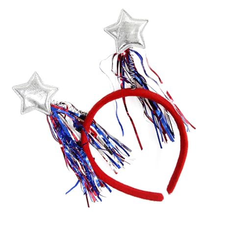 BELOWSYALER Independence Days Haarreif mit doppeltem Herz-Design, patriotisches Kostümzubehör für Familienfeiern und Grillabende BELOWSYALER Independence Days Haarreif mit doppeltem Herz-Design, patriotisches Kostümzubehör für Familienfeiern und Grillabende von BELOWSYALER