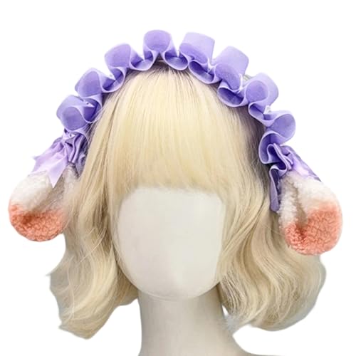 BELOWSYALER Lamm-Stirnbänder, Cosplay-Schleifen, Rüschen, Lammohren, schöne Kopfbedeckung, Make-up, Waschen, Gesicht, Haarbänder, Geburtstagsparty, elastisches Haarband BELOWSYALER Lamm-Stirnbänder, Cosplay-Schleifen, Rüschen, Lammohren, schöne Kopfbedeckung, Make-up, Waschen, Gesicht, Haarbänder, Geburtstagsparty, elastisches Haarband von BELOWSYALER
