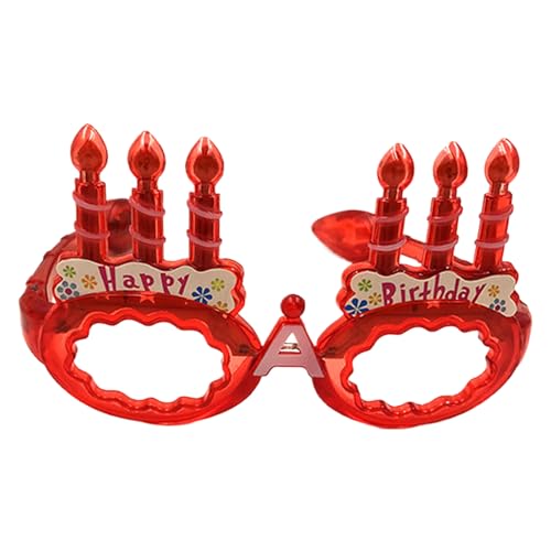 BELOWSYALER Leuchtende Geburtstagsbrille mit LED-Licht, Rahmen für Kinder und Erwachsene, Geburtstagspartys, Halloween, Weihnachten von BELOWSYALER