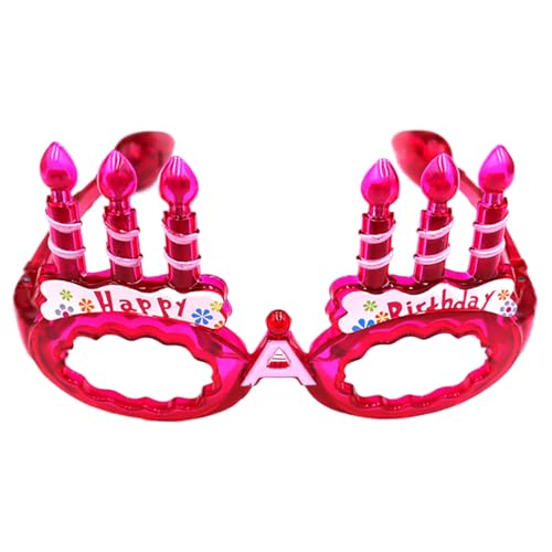 BELOWSYALER Leuchtende Geburtstagsbrille mit LED-Licht, Rahmen für Kinder und Erwachsene, Geburtstagspartys, Halloween, Weihnachten von BELOWSYALER