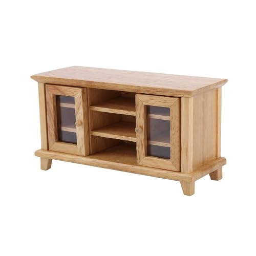 BELOWSYALER Miniatur 1 12 Puppenhäuser Stabile Holz Fernseher Schrank Wohnzimmer Möbel Zubehör Dekoration für kreatives Spielen von BELOWSYALER