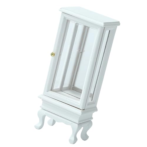 BELOWSYALER Miniatur-Glastürschrank im Maßstab 1:12 für Puppenhäuser, Dekoration und Sammlerstück, Zubehör, Szenendekoration von BELOWSYALER