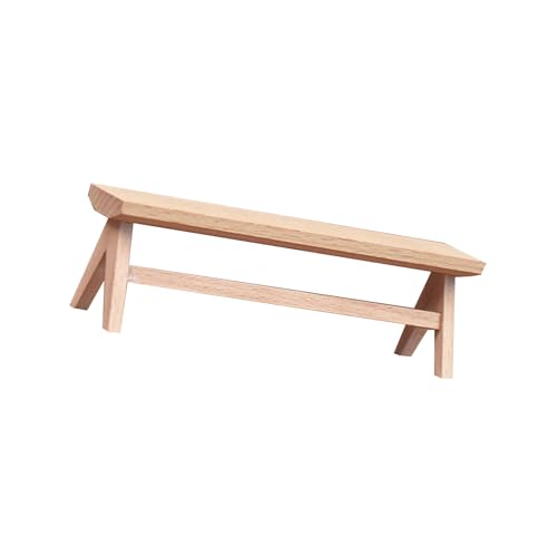 BELOWSYALER Miniatur-Puppenhäuser, Holzstuhl/Tisch, Maßstab 1:12, unlackiert, Puppenhäuser, Möbel für Szene und Modell-Display, Landschaft von BELOWSYALER