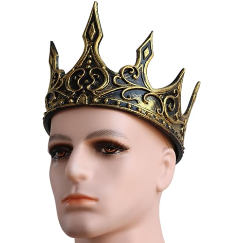 BELOWSYALER Mittelalterliche Vintage-Königskronen mit Halbmond-Designs, Cosplay-Accessoire, Kopfbedeckung, Kronenstück für Männer und Kinder, Schulveranstaltung BELOWSYALER Mittelalterliche Vintage-Königskronen mit Halbmond-Designs, Cosplay-Accessoire, Kopfbedeckung, Kronenstück für Männer und Kinder, Schulveranstaltung von BELOWSYALER
