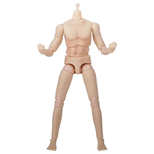 BELOWSYALER Sehr bewegliche männliche Figur im Maßstab 1:12, Muskelkörper mit weichen Gelenken und realistischer 15,2 cm Muskeltextur für Sammler von BELOWSYALER