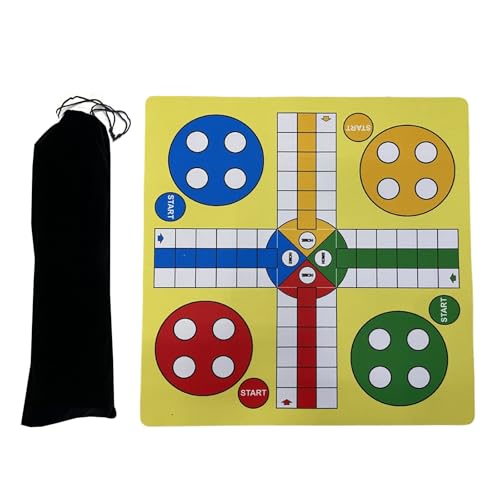 BELOWSYALER Tragbares Flugschachspiel-Set, weiches Mauspad, Brett, 4 Spieler, Familienspiel, reisefreundlich, Flugschach-Set BELOWSYALER Tragbares Flugschachspiel-Set, weiches Mauspad, Brett, 4 Spieler, Familienspiel, reisefreundlich, Flugschach-Set von BELOWSYALER