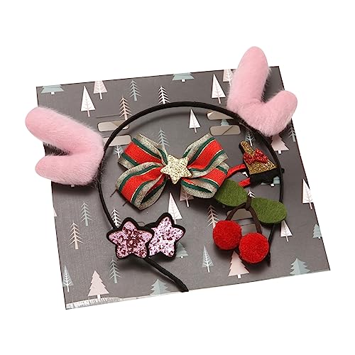 BELOWSYALER Weihnachts-Haarschmuck-Set, Festival, Party, Haarband, Haarspange, Cosplay, Kostüm, Stirnband, Mädchen, Dekoration, Geschenk, Zubehör, Urlaub von BELOWSYALER