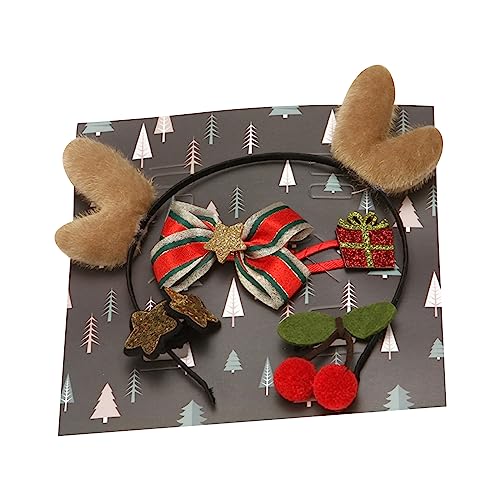 BELOWSYALER Weihnachts-Haarschmuck-Set, Festival, Party, Haarband, Haarspange, Cosplay, Kostüm, Stirnband, Mädchen, Dekoration, Geschenk, Zubehör, Urlaub von BELOWSYALER