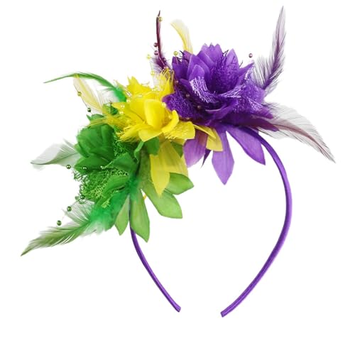 Eleganter, gefiederter Blumen-Haarreif für Hochzeit, Musik, Festival, Veranstaltungen, Versammlungen, Haarband, Karneval, Feier, Kopfbedeckung Eleganter, gefiederter Blumen-Haarreif für Hochzeit, Musik, Festival, Veranstaltungen, Versammlungen, Haarband, Karneval, Feier, Kopfbedeckung von BELOWSYALER