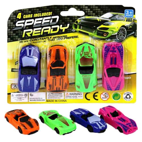 BEMIRO 4er Rennwagen Spielzeug Set Designs – Coole Mini-Autos, ca. 6 cm lang BEMIRO 4er Rennwagen Spielzeug Set Designs – Coole Mini-Autos, ca. 6 cm lang von BEMIRO