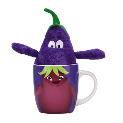 BEMIRO Aubergine Kuscheltier in Tasse Goodness Gang - ca. 19 cm… von BEMIRO