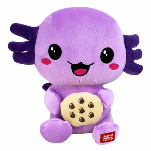 BEMIRO Axolotl Kuscheltier – 24 cm – Kawaii Look – Gesticktes Gesicht – Weich & Squishy (Lila) von BEMIRO