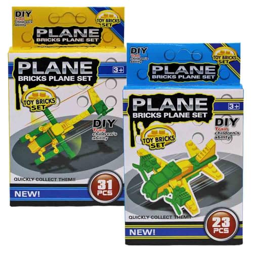 BEMIRO Bausteine Flugzeug Set, 23-31 Teile, Spielzeug ab 3 Jahren, 10 cm Modelle, DIY Konstruktionsspielzeug BEMIRO Bausteine Flugzeug Set, 23-31 Teile, Spielzeug ab 3 Jahren, 10 cm Modelle, DIY Konstruktionsspielzeug von BEMIRO