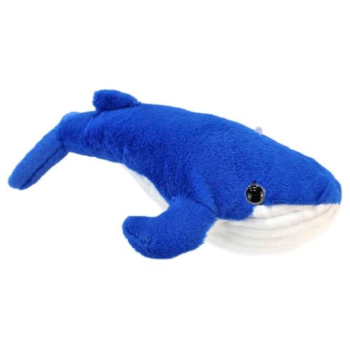 BEMIRO Blauwal Kuscheltier – 33 cm – Glitzernde Augen – Blau & Weiß – Kuschelig weich – Mit Aufhängeschlaufe BEMIRO Blauwal Kuscheltier – 33 cm – Glitzernde Augen – Blau & Weiß – Kuschelig weich – Mit Aufhängeschlaufe von BEMIRO