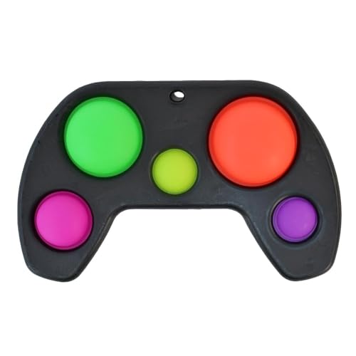 BEMIRO Controller Sensorisches Spielzeug, 18 cm, 5 Druckflächen, mit Karabiner, Motorikspielzeug für Kinder, Zufällige Farbe BEMIRO Controller Sensorisches Spielzeug, 18 cm, 5 Druckflächen, mit Karabiner, Motorikspielzeug für Kinder, Zufällige Farbe von BEMIRO
