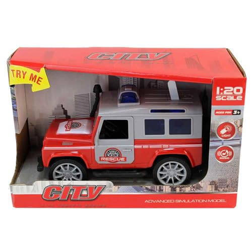 BEMIRO Feuerwehr Geländewagen Spielzeug – ca. 17 cm – detailgetreuer Offroad-Wagen für Kinder ab 3 Jahren – robust & kindgerecht – realistisches Feuerwehrauto für fantasievolle Einsätze BEMIRO Feuerwehr Geländewagen Spielzeug – ca. 17 cm – detailgetreuer Offroad-Wagen für Kinder ab 3 Jahren – robust & kindgerecht – realistisches Feuerwehrauto für fantasievolle Einsätze von BEMIRO