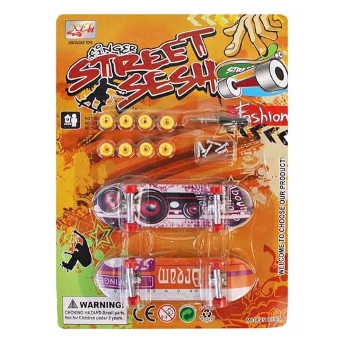 BEMIRO Fingerboard Doppelset – Fingerskateboards mit Werkzeug & Ersatzrädern – Verschiedene Designs – Spielzeug ab 3 Jahren BEMIRO Fingerboard Doppelset – Fingerskateboards mit Werkzeug & Ersatzrädern – Verschiedene Designs – Spielzeug ab 3 Jahren von BEMIRO
