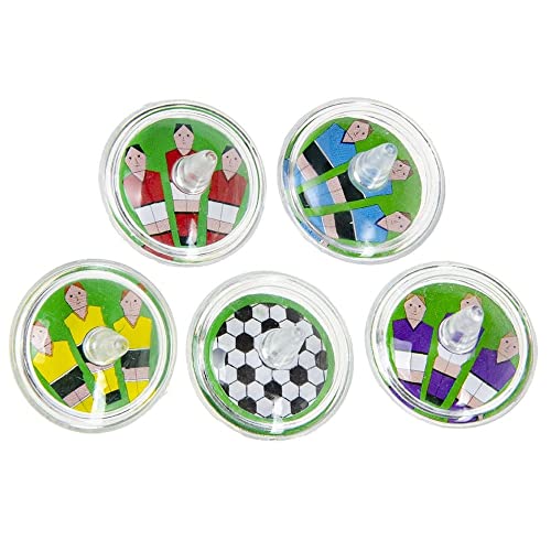 BEMIRO Fußball Kreisel aus Kunststoff 12er Pack - ca. 3,5 cm von BEMIRO