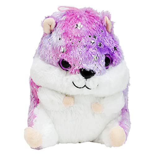 BEMIRO Hamster Stofftier groß XL mit Sternchen - lila - ca. 65 cm Hamster Kuscheltier, flauschig weich, Kuscheltier Hamster, Meerschweinchen Kuscheltier, Plüschtier Hamster von BEMIRO