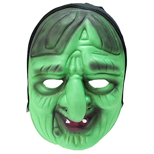 BEMIRO Hexe Maske, gruselige horror maske, Maske Halloween, grusel Maske im hexen masken Design, Maske für die Halloween Party, gruseliges Halloween Kostüm von BEMIRO
