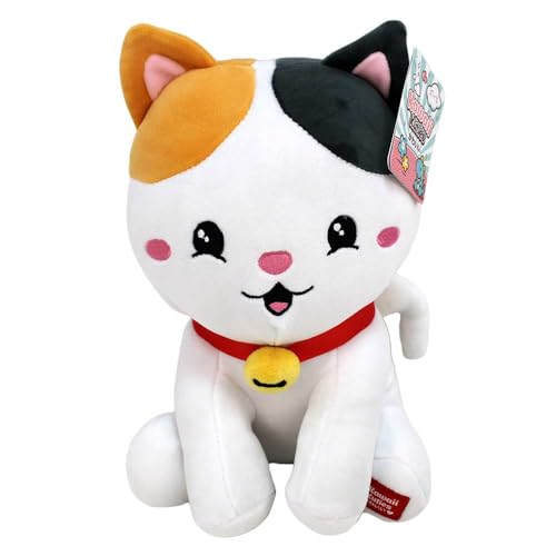 BEMIRO Kawaii Kuscheltiere – 24 cm – Verschiedene Hunde- & Katzen-Motive – Sehr weich & Squishy – Mit gestickten Gesichtern (Katze) von BEMIRO
