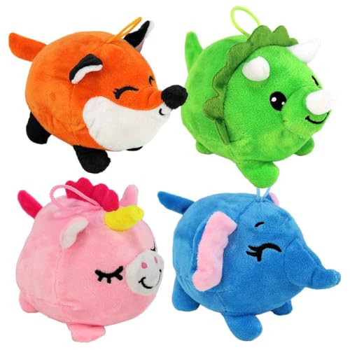 BEMIRO Kleines Kuscheltier – 10 cm – Kuschelig weich mit gestickten Augen – Ideal als Deko fürs Kinderzimmer oder Auto (Set) von BEMIRO