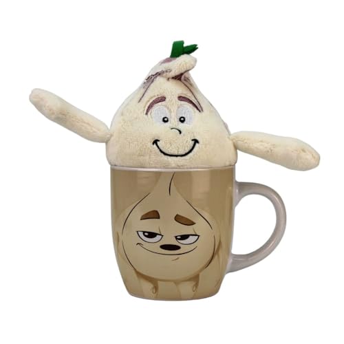 BEMIRO Knoblauch Kuscheltier in Tasse 330 ml - ca. 19 cm… von BEMIRO