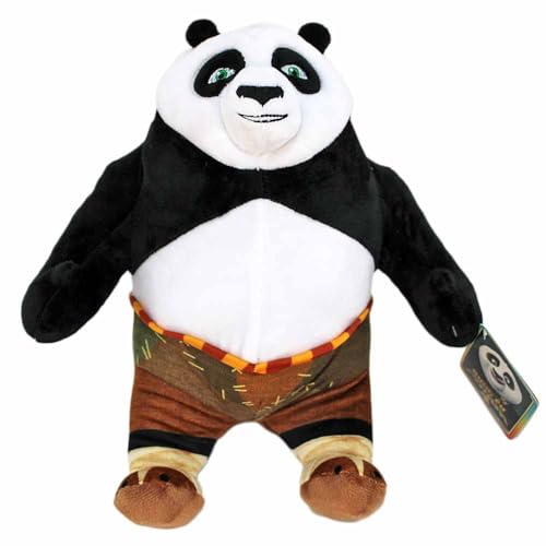 BEMIRO Kung Fu Panda 4 Kuscheltier – 30–40 cm – Original Lizenzartikel – Mit recyceltem Innenfutter (Po Stehend) von BEMIRO